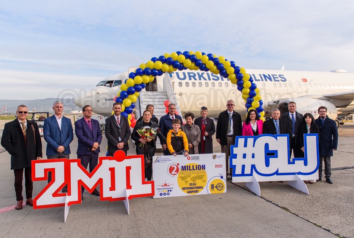 Romanya Havalimanı’nın 2 milyonuncu yolcusunu THY taşıdı