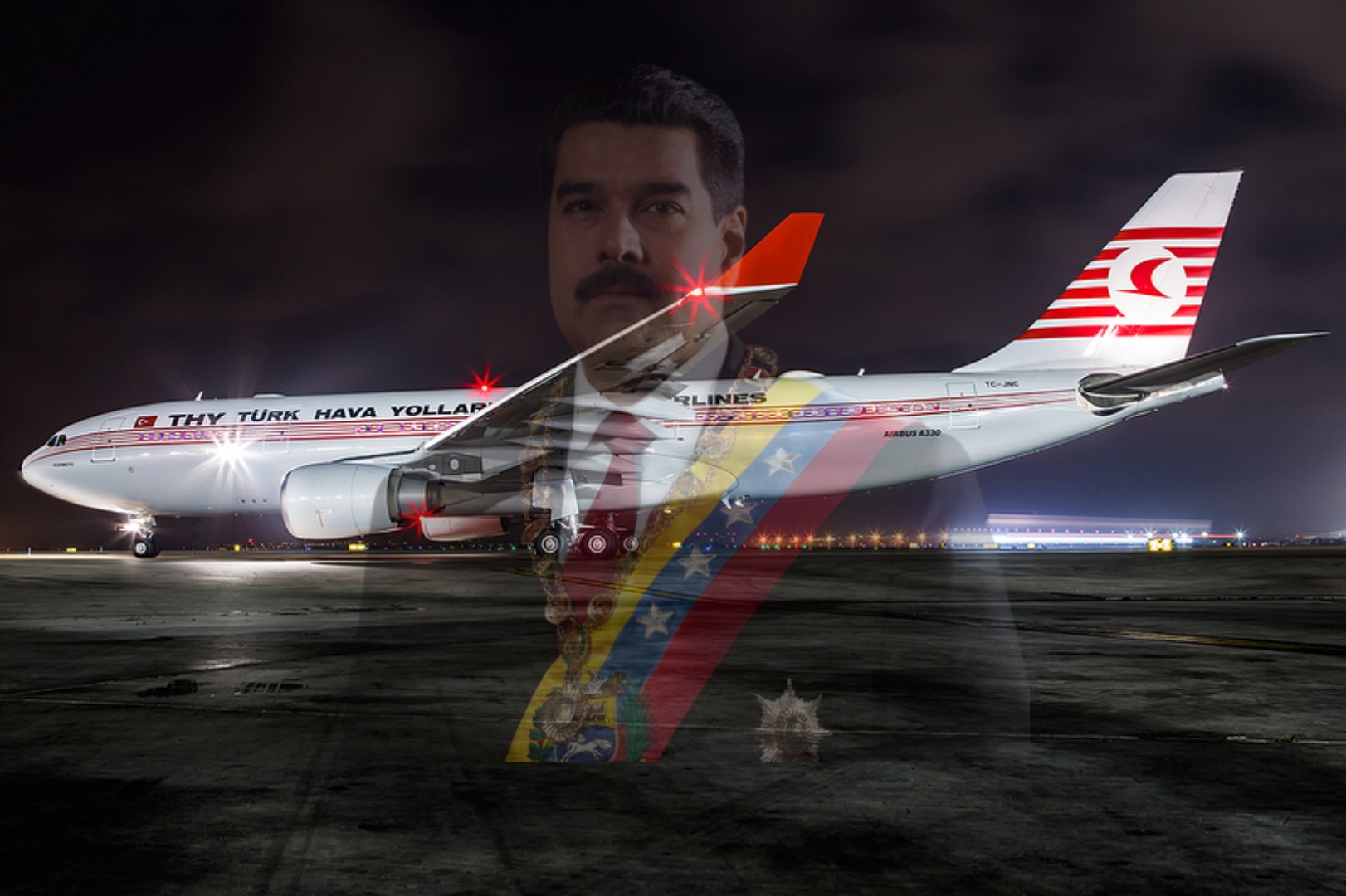 Maduro, THY ile Uçtu