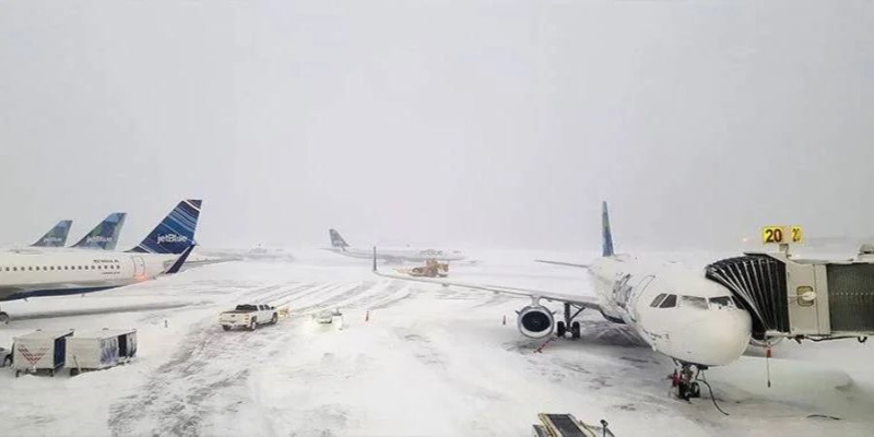 ABD’de aşırı kar yağışı nedeniyle 3 günde 2.800 uçuş iptal edildi