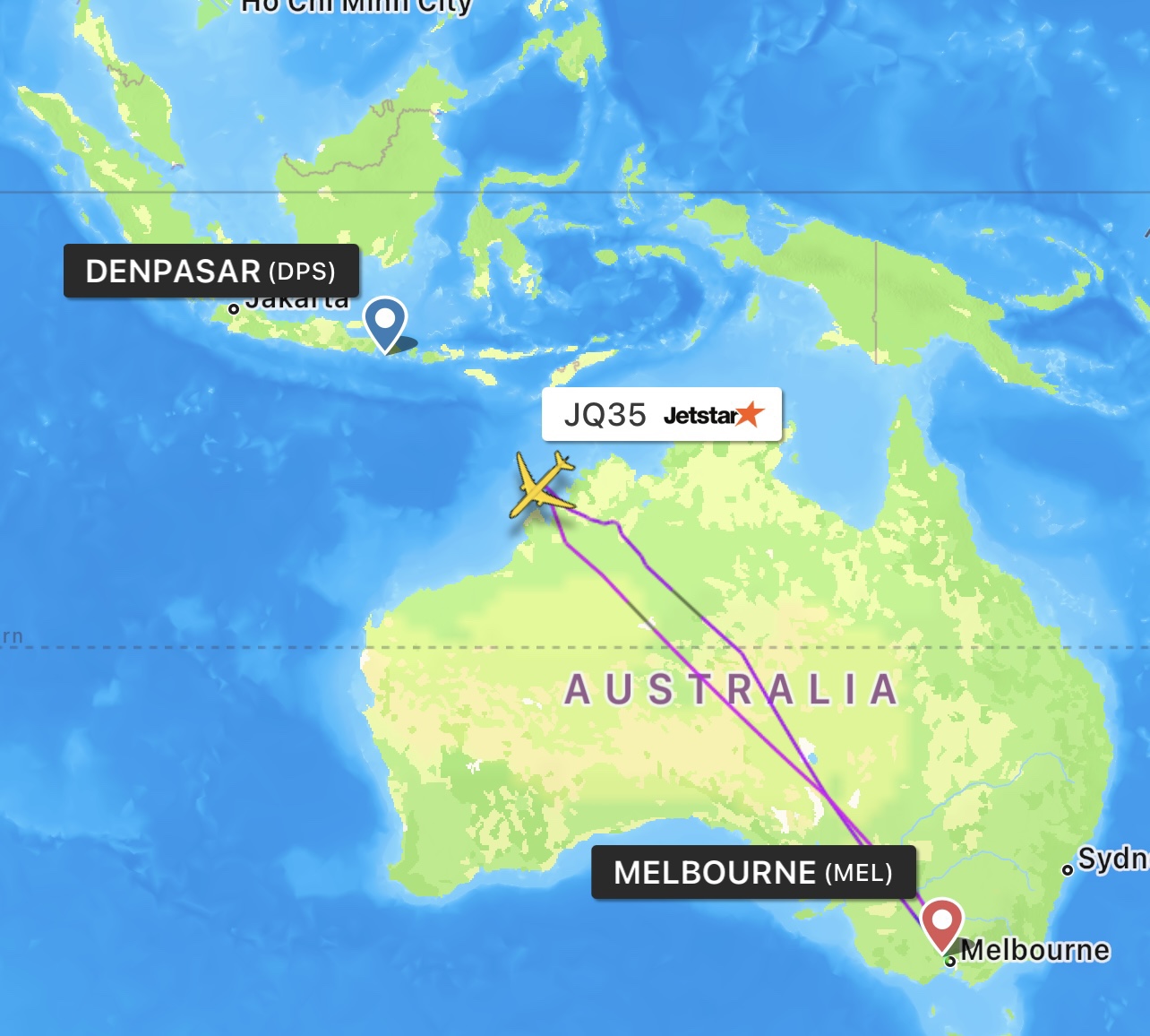 Jetstar’ın Bali Uçağı İletişimsizlik Sebebiyle 6 Saatlik Uçuş Sonrası Melbourne’a Geri Döndü