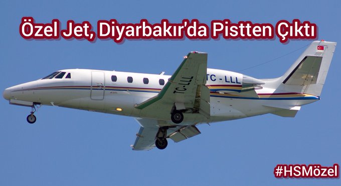 Özel Jet Diyarbakır’da Pistten Çıktı  #HSMözel