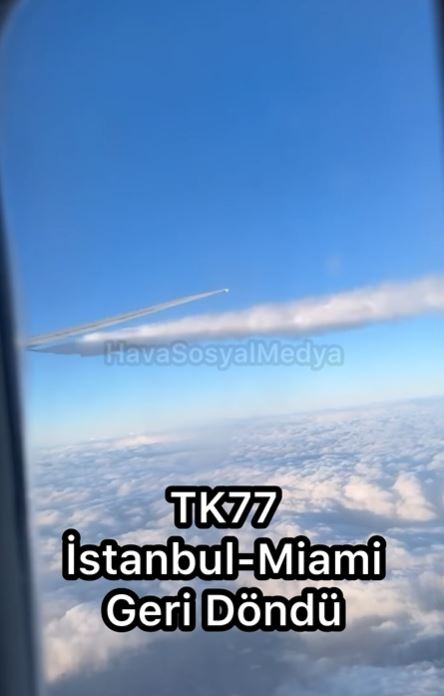 THY’nin İstanbul – Miami Uçağı Lavabo Arızası Sebebiyle Geri Döndü