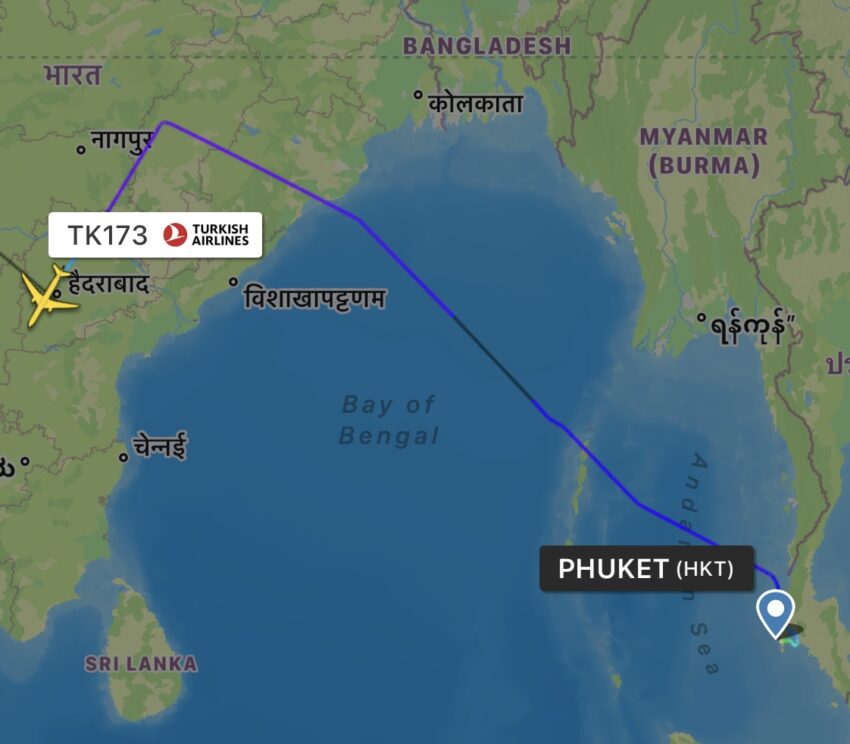 THY Tayland Phuket – İstanbul Uçağı Hindistan’a Divert Etti