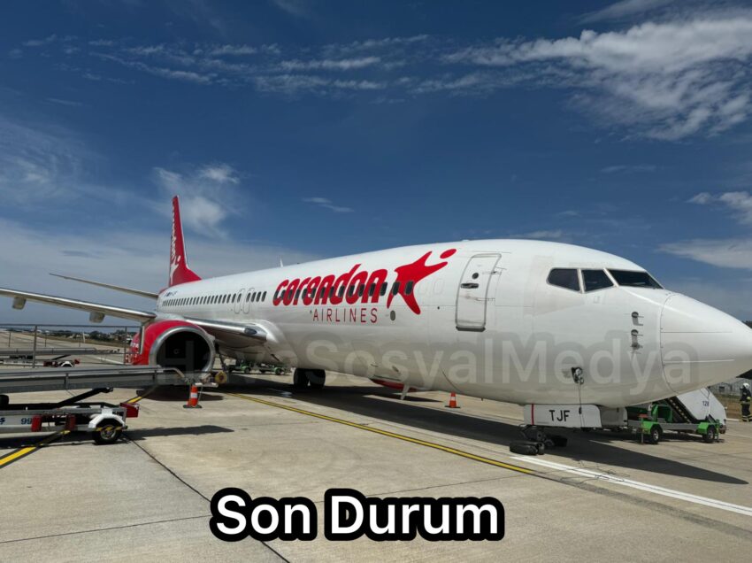 #Güncelleme / Corendon Uçağının İnişte Tekeri Patladı