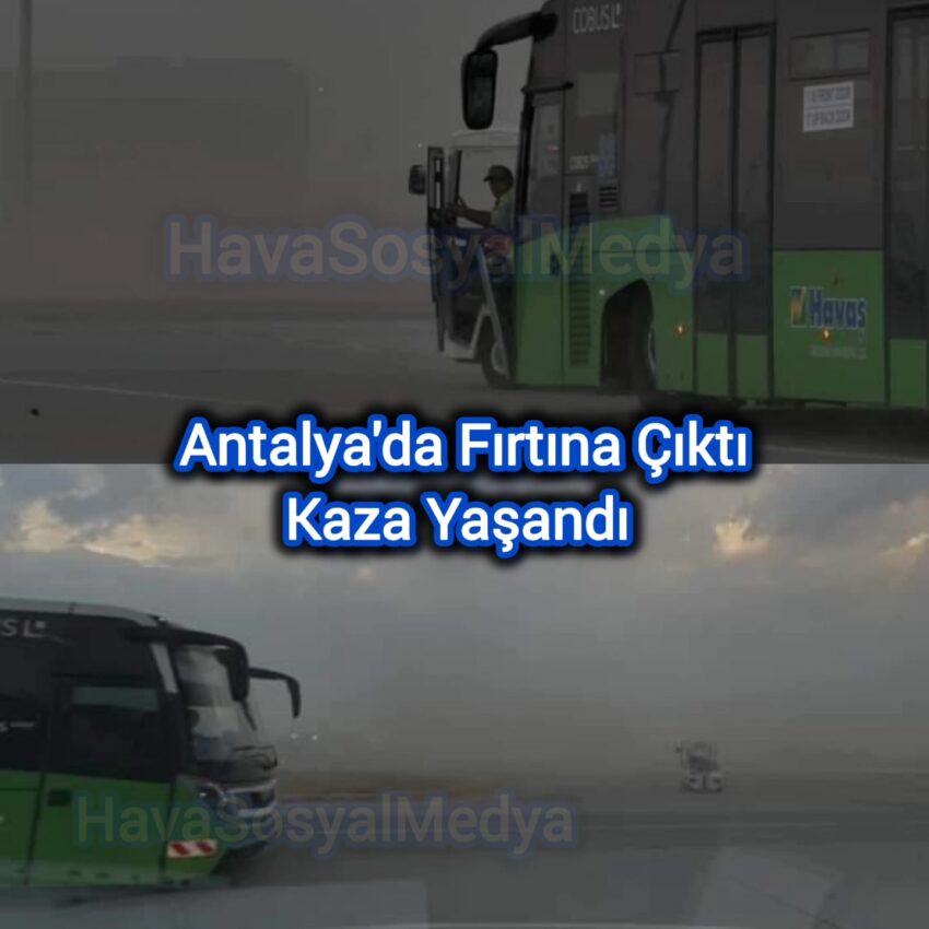 Antalya Havalimanı’nda Cobus Traktöre Çarptı