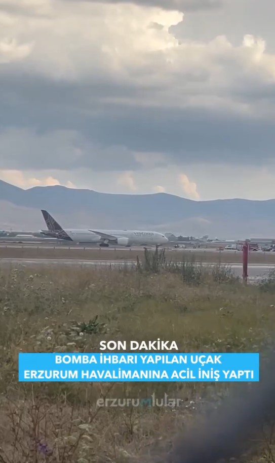 Air Vistara’ya Ait Uçak, Bomba İhbarı Nedeniyle Erzurum’a Acil İniş Yaptı