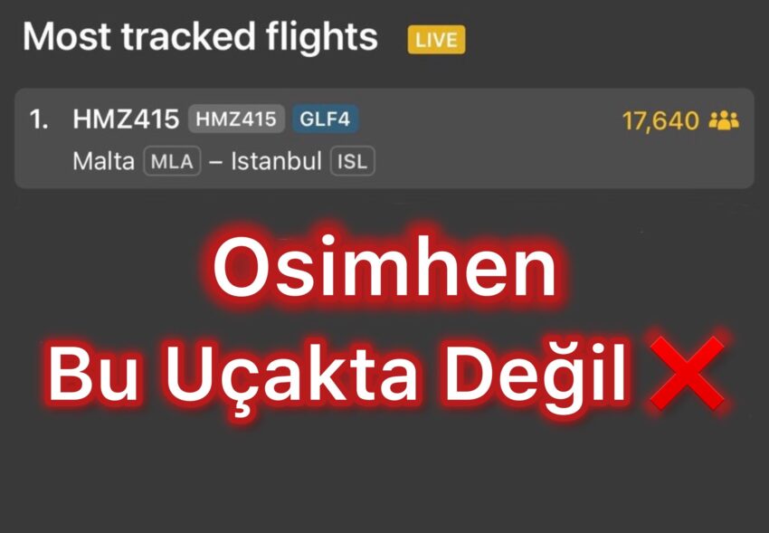 Osimhen Bu Uçakta Değil