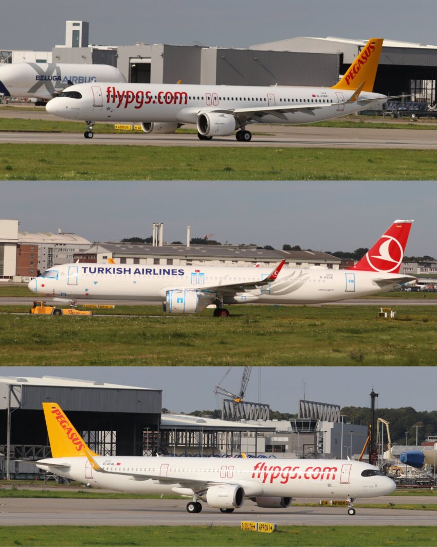 THY ve Pegasus’un 0 Km Airbus A321neo Uçakları, Hamburg’da Hazırlanmaya Devam Ediyor