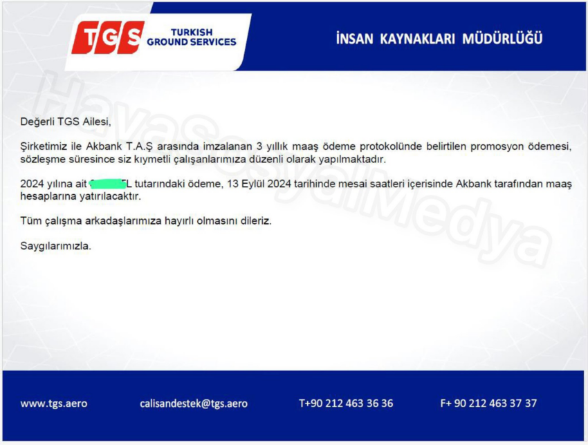 TGS Banka Promosyonları 13 Eylül’de Yatırılacak