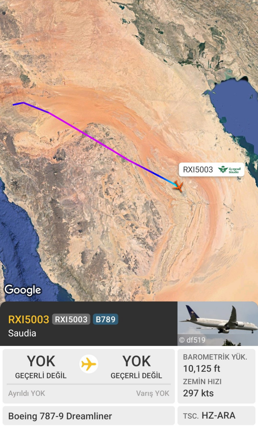 Riyadh Air’in Hava Operatörü Sertifikası İçin Yaptığı İlk Deneme Uçuşu Devam Ediyor