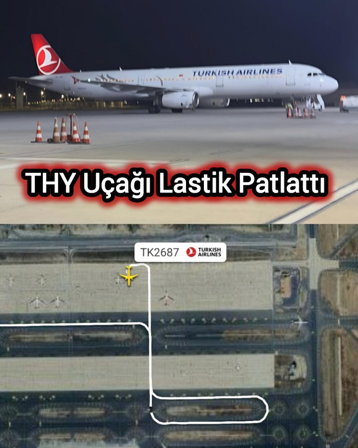 THY’nin Batman – İstanbul Seferini Yapan Airbus A321, İstanbul’a Sert İniş Yaparak Lastik Patlattı