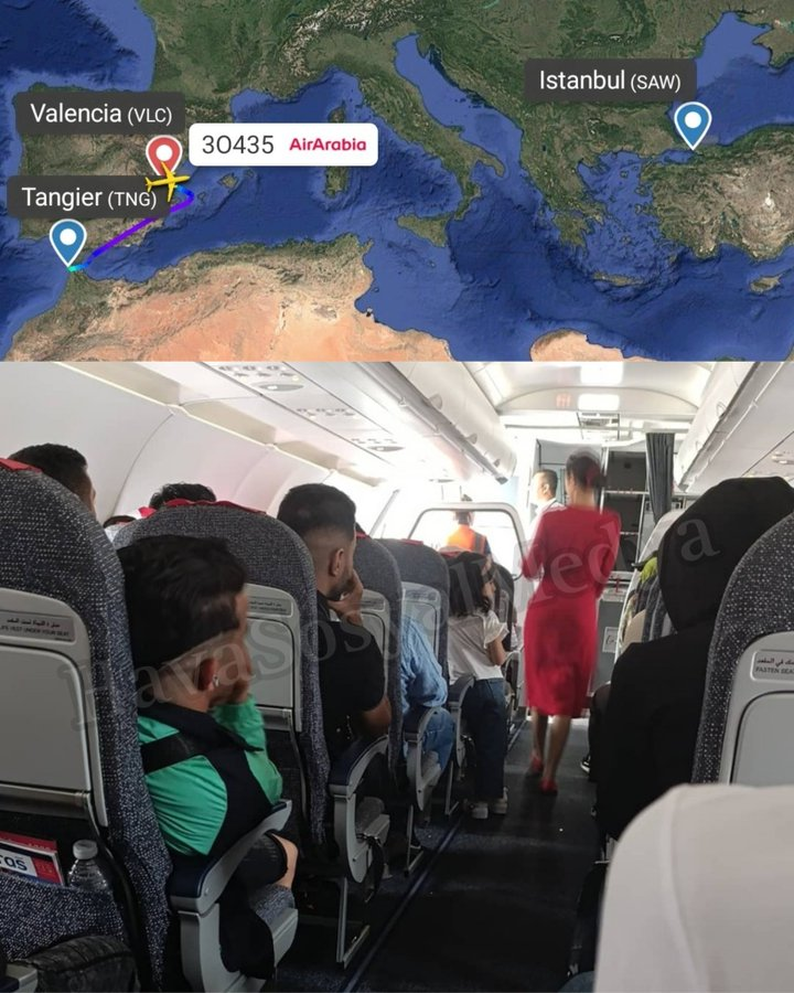 Air Arabia’nın Tanca – İstanbul Uçağı Kalp Krizi Şüphesiyle Valencia’ya Divert Etti