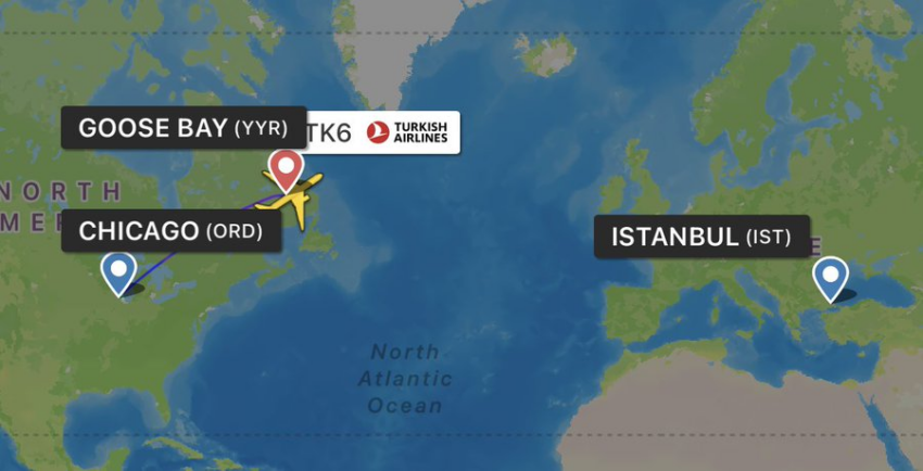 THY’nin Chicago Uçağı, Hasta Yolcu Nedeniyle Kanada’ya Divert Etti