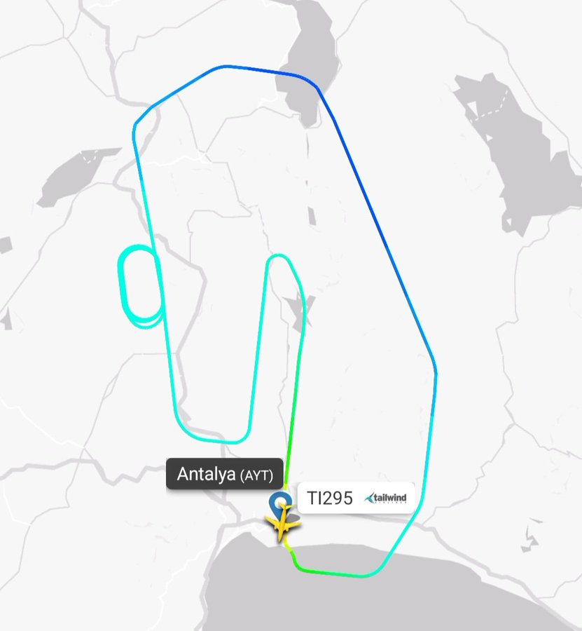 Tailwind Airlines’ın Antalya Seferini Yapan Uçak Piste Geri Döndü