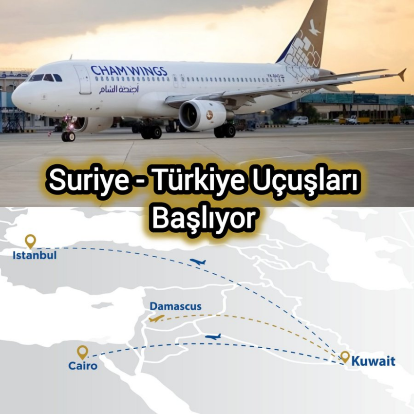 Cham Wings, Şam – Kuveyt – İstanbul Uçuşlarına Başlıyor