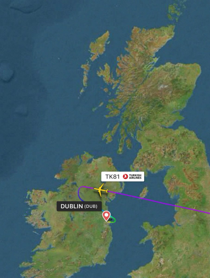 THY’nin İstanbul – Boston Uçağı Bilinmeyen Sebeple Dublin’e Divert Etti