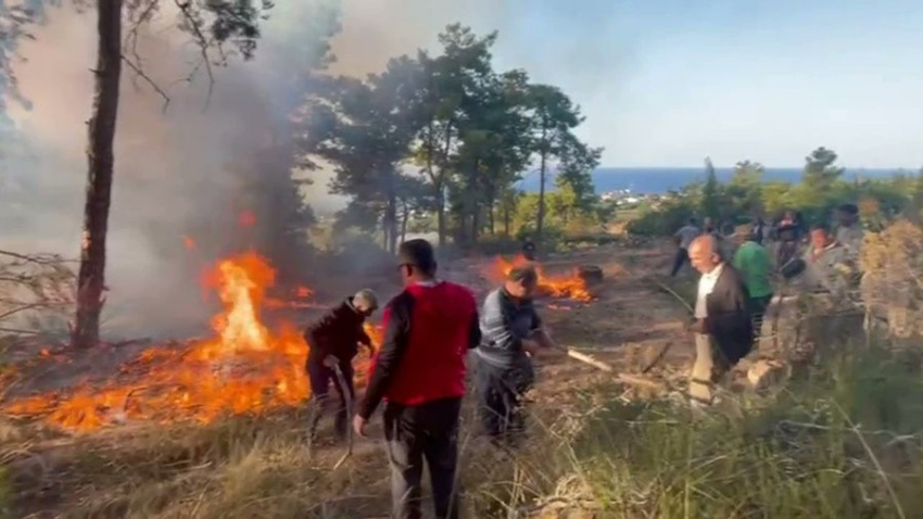 Antalya’da Hava Aracı Ormanlık Alana Düştü